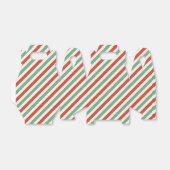Retro Candy Cane Christmas Stripes Rood Groen Bedankdoosjes (Uitgevouwen)