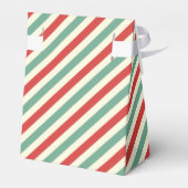 Retro Candy Cane Christmas Stripes Rood Groen Bedankdoosjes (Achterkant)