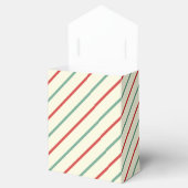 Retro Candy Cane Christmas Stripes Rood Groen Bedankdoosjes (Geopend)