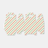 Retro Candy Cane Christmas Stripes Rood Groen Bedankdoosjes (Uitgevouwen)