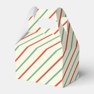 Retro Candy Cane Christmas Stripes Rood Groen Bedankdoosjes