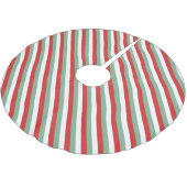 Retro Candy Cane Gestreept Rood Groen Kerst Kerstboom Rok (Gekanteld)