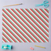 Retro Candy Cane Gestreept Rood Groen Kerst Tissuepapier (Craft)