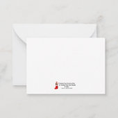 Retro Candy Cane Lanes Bowling Elf Notitiekaartje (Achterkant)