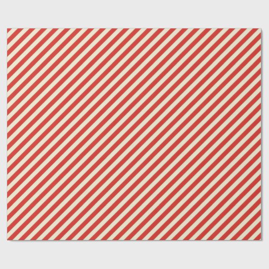 Retro Candy Cane Stripes Gift Cadeaupapier (Vlak)