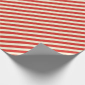 Retro Candy Cane Stripes Gift Cadeaupapier (Hoek)