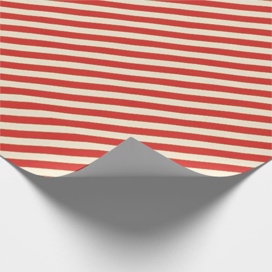 Retro Candy Cane Stripes Gift Cadeaupapier (Hoek)
