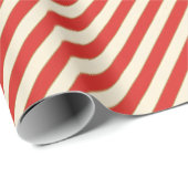Retro Candy Cane Stripes Gift Cadeaupapier (Rol Hoek)
