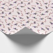 Retro Candy Cane Wrapping Papier (Hoek)