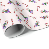Retro Candy Cane Wrapping Papier (Rol Hoek)