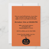 Retro Candy Corn Halloween-feest Uitnodiging in Gr (Achterkant)