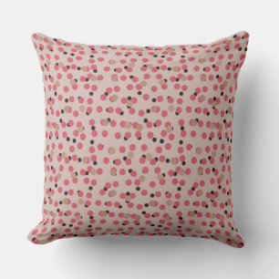 Retro Candy Floss Mid-Century Roze Stippen   Kussen