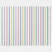 Retro Candy Strepen Fleece Deken (Voorkant (Horizontaal))