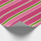 Retro Candy Strepen Kerst Inpakpapier (Hoek)