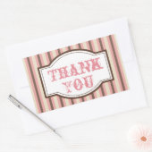 Retro Candy Stripe Bedankt Stickers (Envelop)