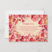 Retro Candy Sweets Valentijnsfeest Bedankkaart (Voorkant)