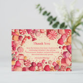 Retro Candy Sweets Valentijnsfeest Bedankkaart (Staand voorkant)