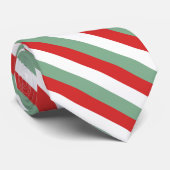 Retro-candystick gestreepte rode groene kerst stropdas (Opgerold)
