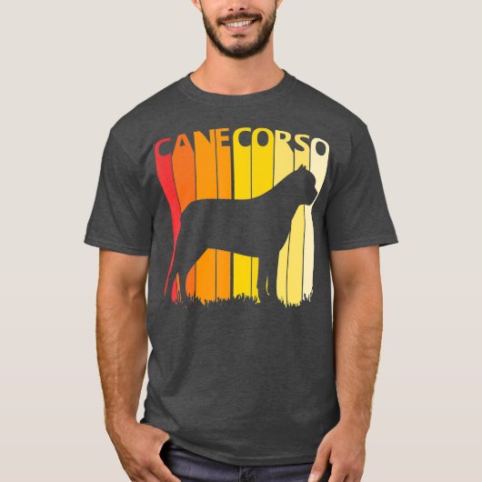 Retro Cane Corso Hond Vrolijk Kerstcadeau T-shirt (Voorkant)