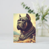 Retro Cane Corso Schilderen Briefkaart (Staand voorkant)