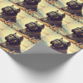 Retro Cane Corso Schilderen Cadeaupapier (Hoek)