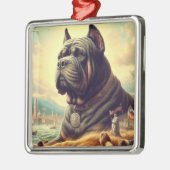 Retro Cane Corso Schilderen Metalen Ornament (Links)