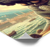 Retro Cane Corso Schilderen Poster (Hoek)