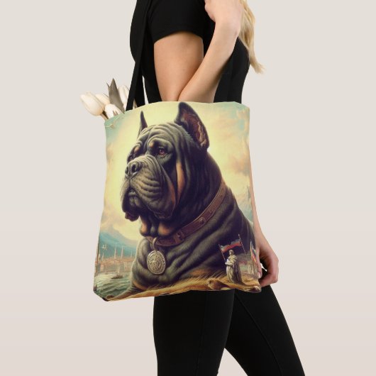 Retro Cane Corso Schilderen Tote Bag (Dichtbij)