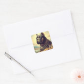 Retro Cane Corso Schilderen Vierkante Sticker (Envelop)