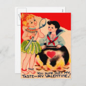 Retro Cannibal Valentijn Kaart (Voorkant / Achterkant)