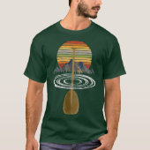 Retro Canoe Paddle bij Rafting T-shirt (Voorkant)