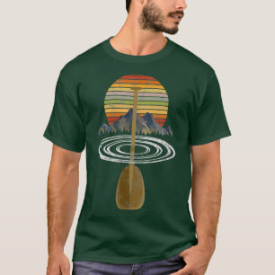  Retro Canoe Paddle bij Rafting T-shirt