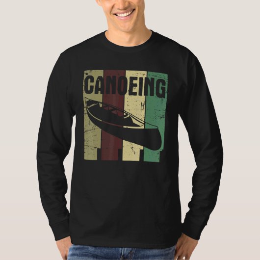 Retro Canoeing Paddle Paddling Canoeist Kayak Kaya T-shirt (Voorkant)