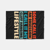 Retro Canyoning Klimmen - Avontuur Vintage Canyo Fleece Deken (Voorkant (Horizontaal))