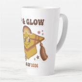 Retro Cap & Glow Afstudeerklas 2026 Latte Mok (Rechterhoek)