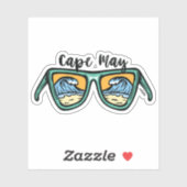 Retro Cape kan beide kanten artwork. Sticker (Vel)