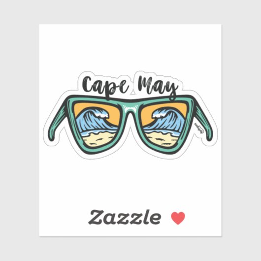 Retro Cape kan beide kanten artwork. Sticker (Vel)