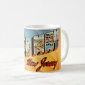 Retro Cape May NJ ansichtkaart Koffiemok (Voorkant rechts)
