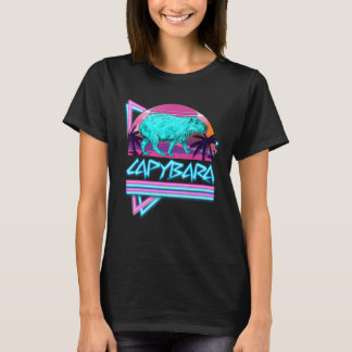 retro capybara animal capybara eigenaar c t-shirt