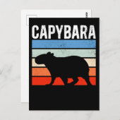 Retro  Capybara Cute Animal Briefkaart (Voorkant / Achterkant)