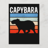 Retro  Capybara Cute Animal Briefkaart (Voorkant)