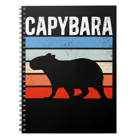 Retro  Capybara Cute Animal Notitieboek (Voorkant)