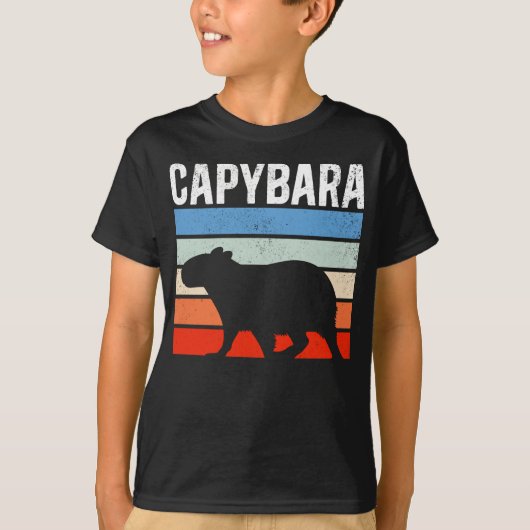 Retro  Capybara Cute Animal T-shirt (Voorkant)