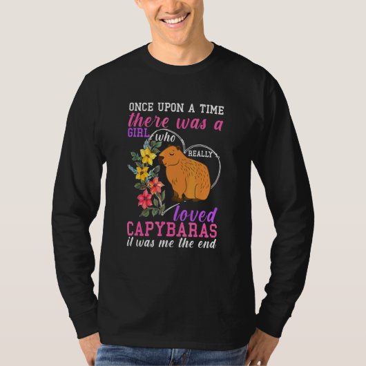 Retro Capybara  Een Meisje Dat Echt Van Capybaras  T-shirt (Voorkant)