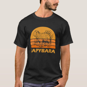Retro  Capybara, Giant Cavy Rodent, Wildlif T-shirt