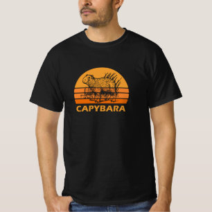 Retro  Capybara Giant Cavy Rodent Wildlife T-shirt