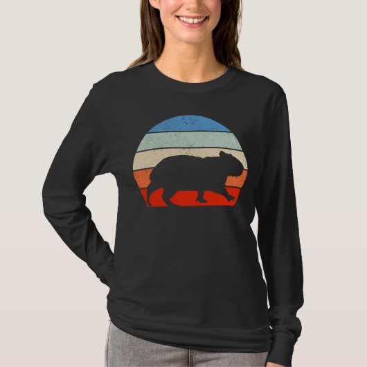 Retro Capybara Lover  dierentuin T-shirt (Voorkant)