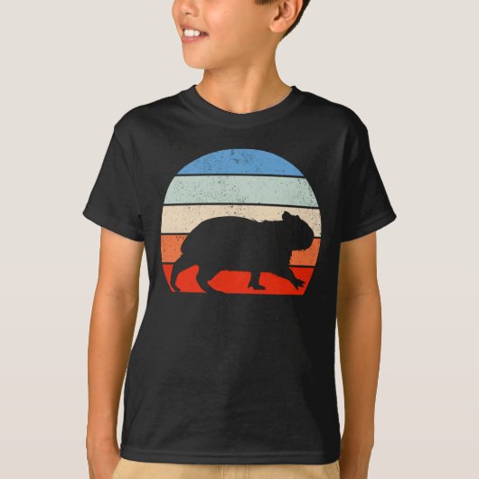 Retro Capybara Lover dierentuin T-shirt (Voorkant)