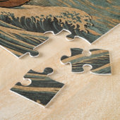 Retro Capybara Ramen UFO Golfbreker Kunstpuzzel Legpuzzel (Zijkant)