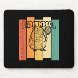 Retro Capybara Shuttle - Vintage Badminton Badminb Muismat